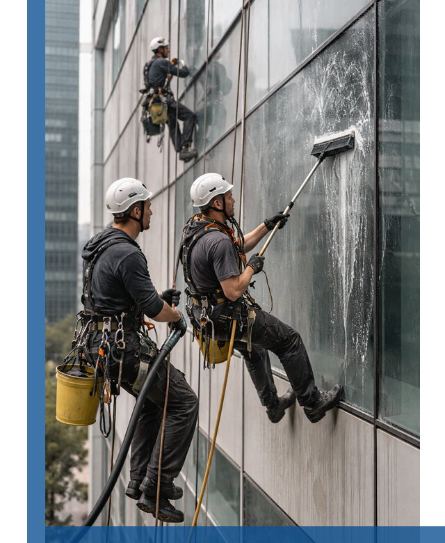 Профессиональная высотная мойка фасадов зданий в Курске