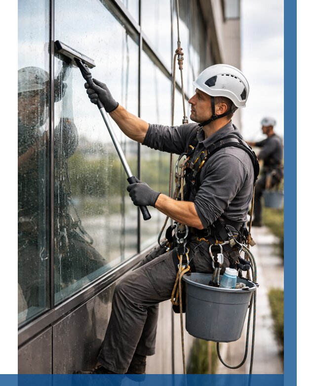 Мойка стеклянных фасадов в Курске от 208 р. | ВЫСОТНИК-Кус