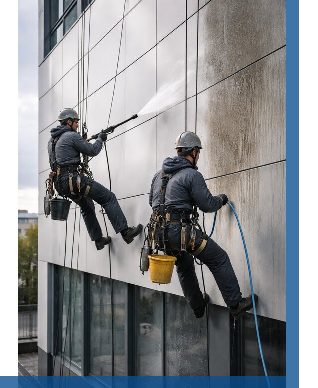 Мойка фасада из композита в Курске по цене от 313 р. | ВЫСОТНИК-Кус