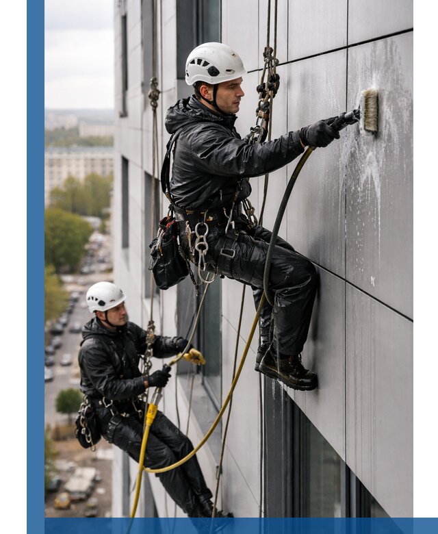 Профессиональная мойка фасада из композита в Курске