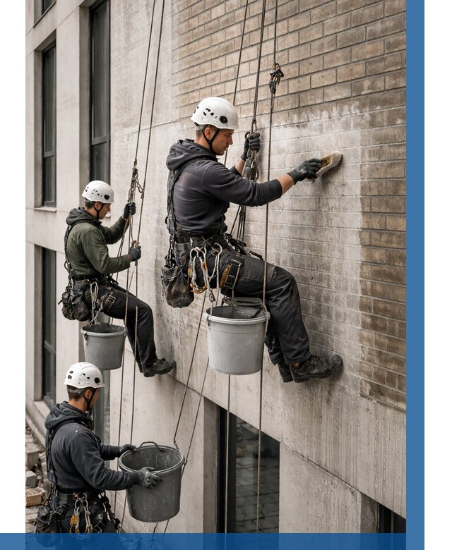 Удаление высолов с фасада в Курске от 261 р. | ВЫСОТНИК-Кус