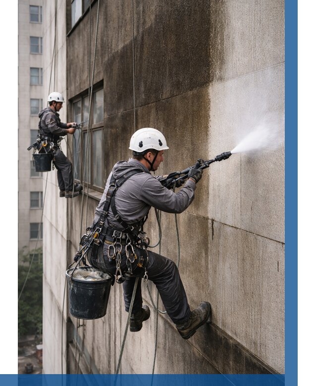 Очистка фасада от копоти в Курске от 261 р. | ВЫСОТНИК-Кус