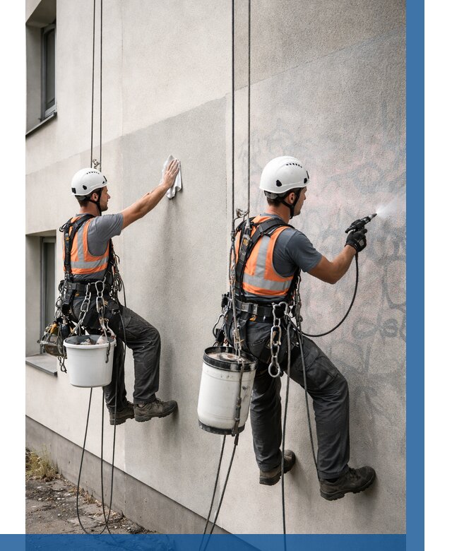 Антиграффити покрытие фасада в Курске от 625 р. | ВЫСОТНИК-Кус