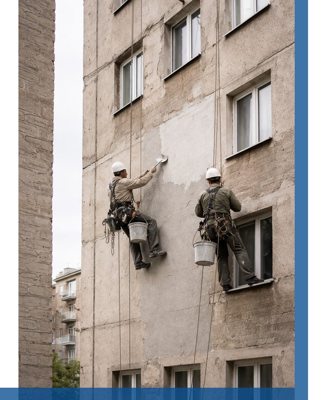 Косметический ремонт фасада в Курске от 1147 р. | ВЫСОТНИК-Кус