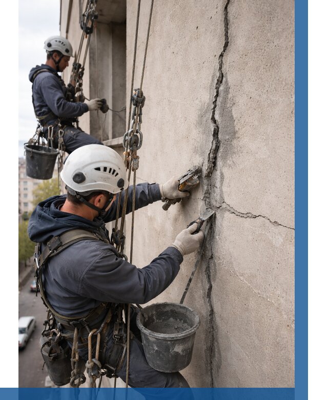 Заделка трещин на фасаде в Курске от 938 р. | ВЫСОТНИК-Кус