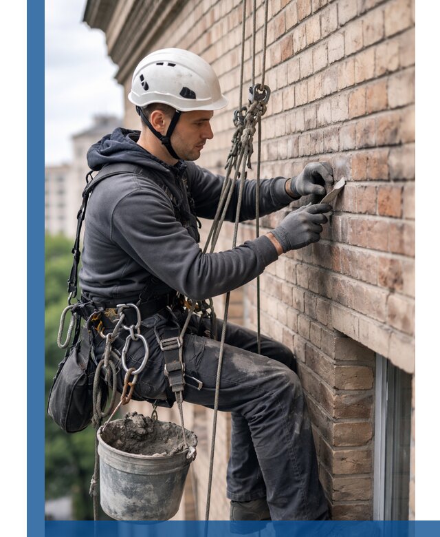 Качественный ремонт кирпичной кладки фасада в Курске с гарантией