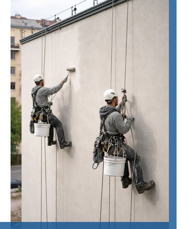 Покраска оштукатуренного фасада в Курске от 334 р. | ВЫСОТНИК-Кус