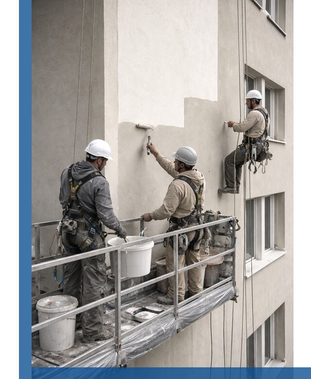 Покраска оштукатуренного фасада в Курске под ключ с гарантией