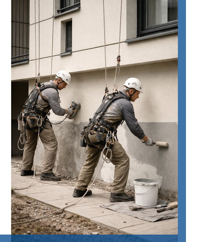 Окраска цоколя здания в Курске от 469 р. под ключ | ВЫСОТНИК-Кус