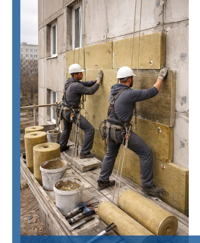 Утепление фасада минватой в Курске под ключ с гарантией