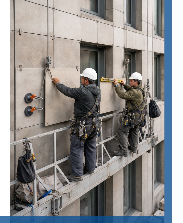 Монтаж керамогранита на фасад в Курске от 2606 р. | ВЫСОТНИК-Кус