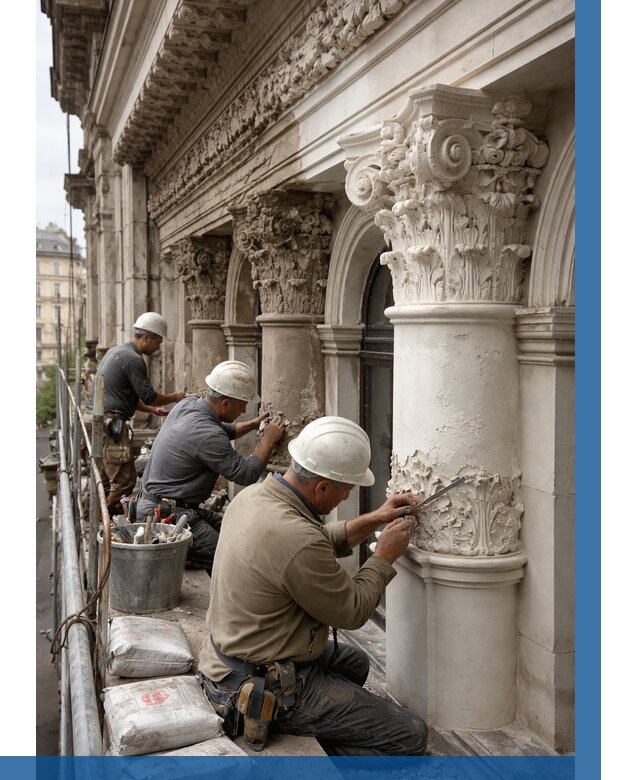 Реставрация фасадной лепнины в Курске от 2606 р. | ВЫСОТНИК-Кус