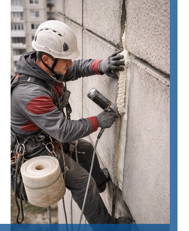 Утепление межпанельных швов в Курске от 730 р. | ВЫСОТНИК-Кус