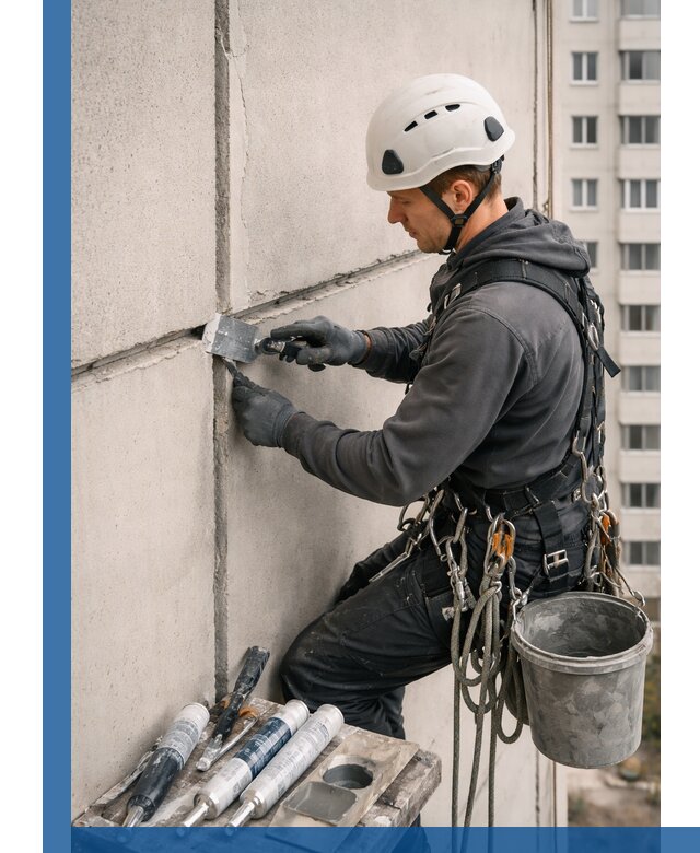 Ремонт межпанельных швов в Курске герметизация и восстановление