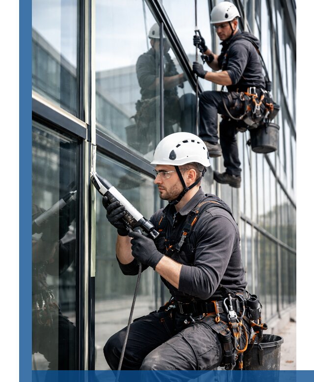 Герметизация витражных швов в Курске для зданий и фасадов