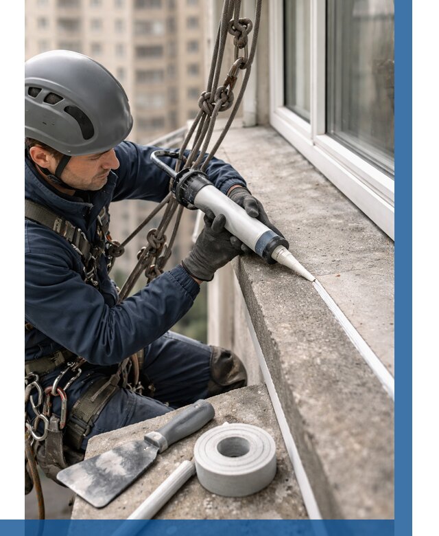 Герметизация балконного козырька в Курске от 4691 р. | ВЫСОТНИК-Кус