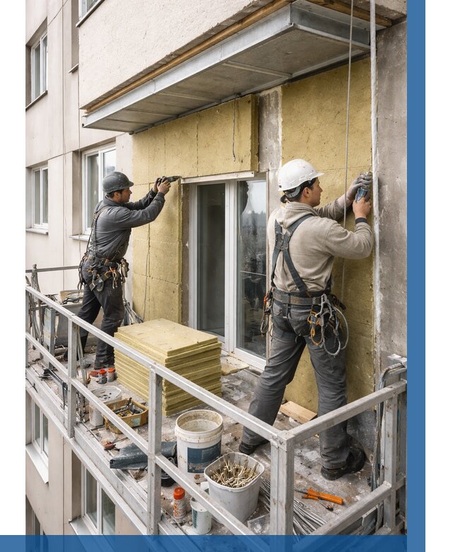 Утепление балкона снаружи в Курске от 1668 р. под ключ ВЫСОТНИК-Кус