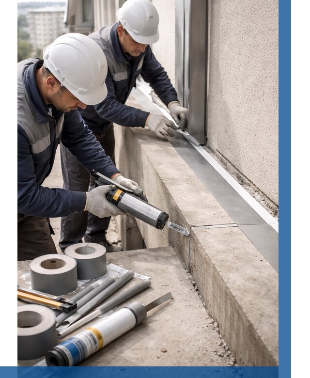 Герметизация примыкания балкона в Курске от 4691 р. | ВЫСОТНИК-Кус