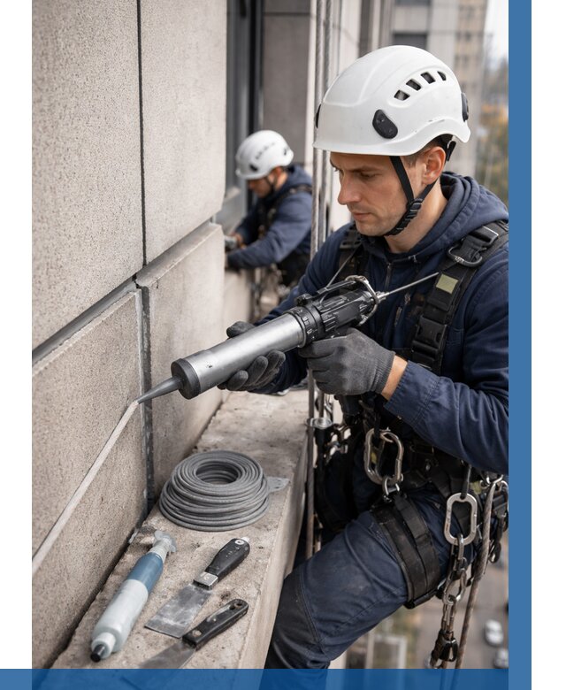 Герметизация деформационных швов фасада в Курске от 730 | ВЫСОТНИК-Кус