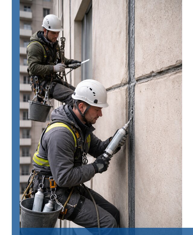 Герметизация деформационных швов фасада в Курске качественно