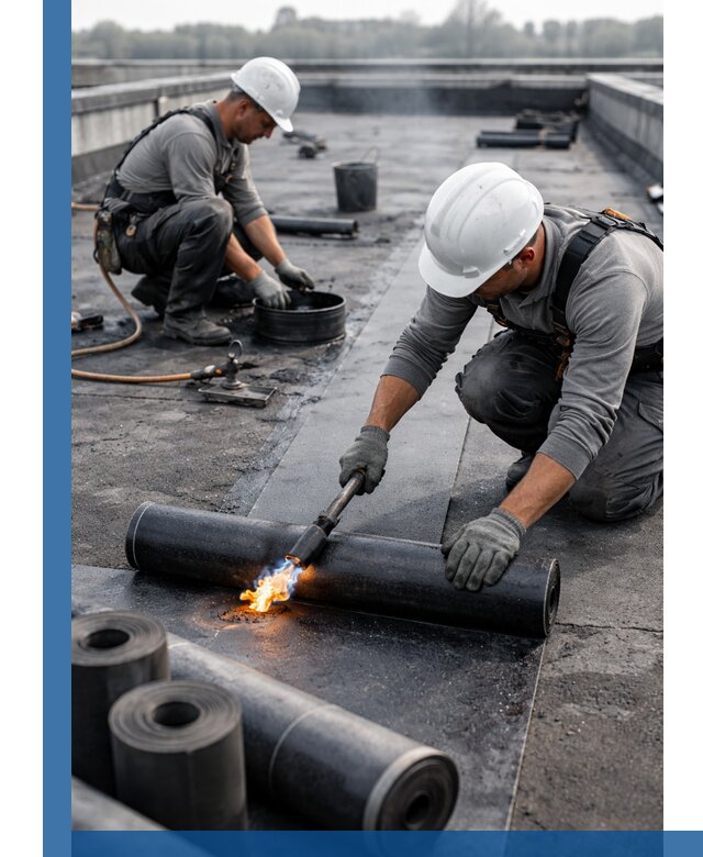 Ремонт рулонной кровли в Курске герметизация и восстановление