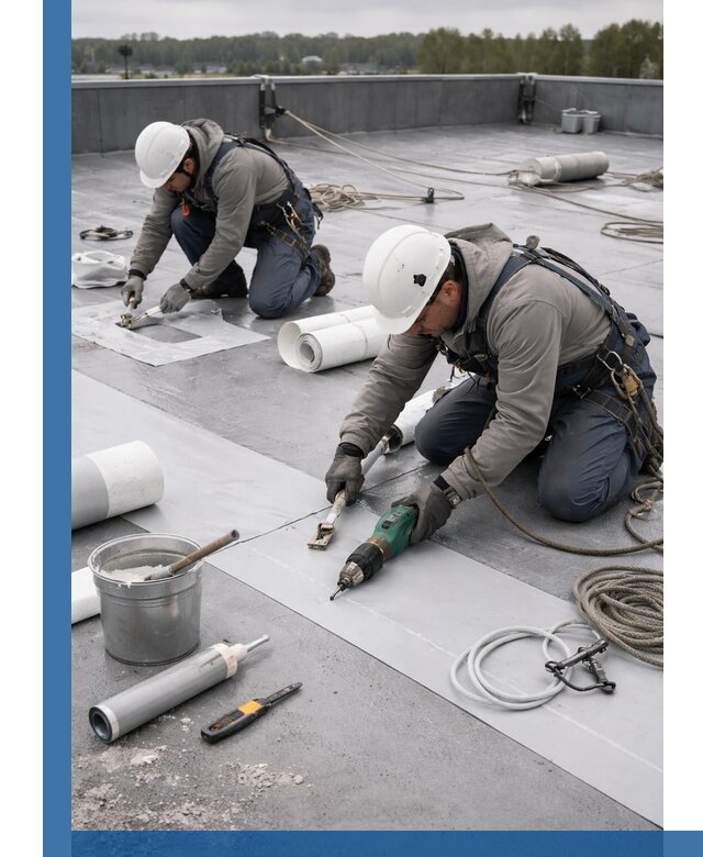 Ремонт мембранной кровли в Курске качественно и с гарантией