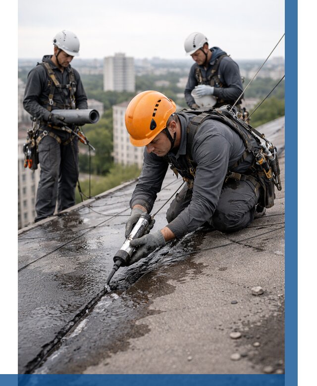 Устранение протечек кровли в Курске от 12509 р. | ВЫСОТНИК-Кус