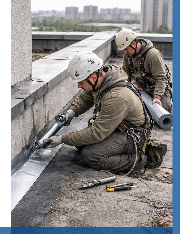 Ремонт кровельных примыканий в Курске от 1251 р. | ВЫСОТНИК-Кус