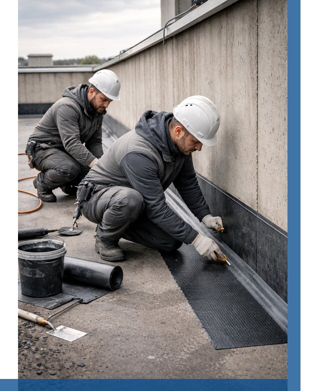 Гидроизоляция примыканий на кровле в Курске от 938 р. | ВЫСОТНИК-Кус