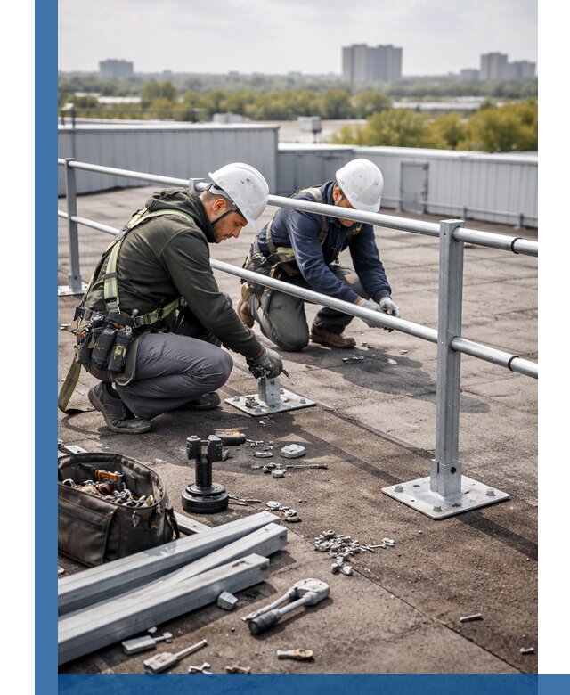 Монтаж кровельного ограждения в Курске под ключ с гарантией