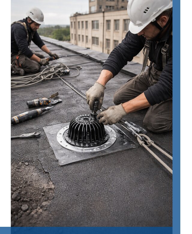 Установка водосточных воронок в Курске цена от 3648 р. | ВЫСОТНИК-Кус