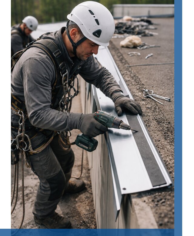 Монтаж капельника на кровле в Курске от 313 р. | ВЫСОТНИК-Кус