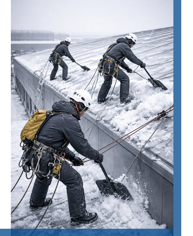 Очистка навесов от снега в Курске от 4691 р. | ВЫСОТНИК-Кус