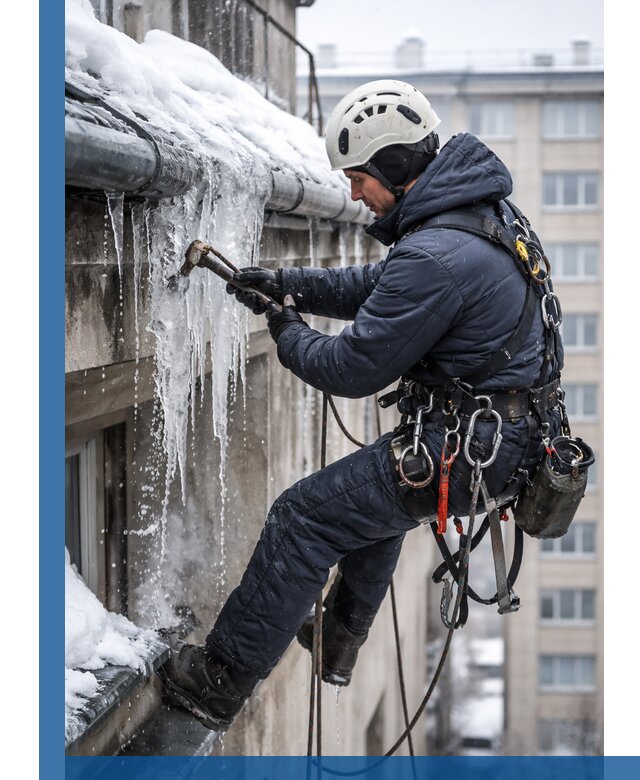 Удаление наледи и чистка водостоков в Курске оперативно и безопасно