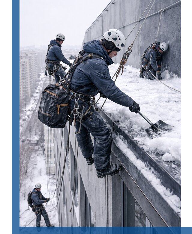 Абонентское обслуживание кровли зимой в Курске регулярный уход