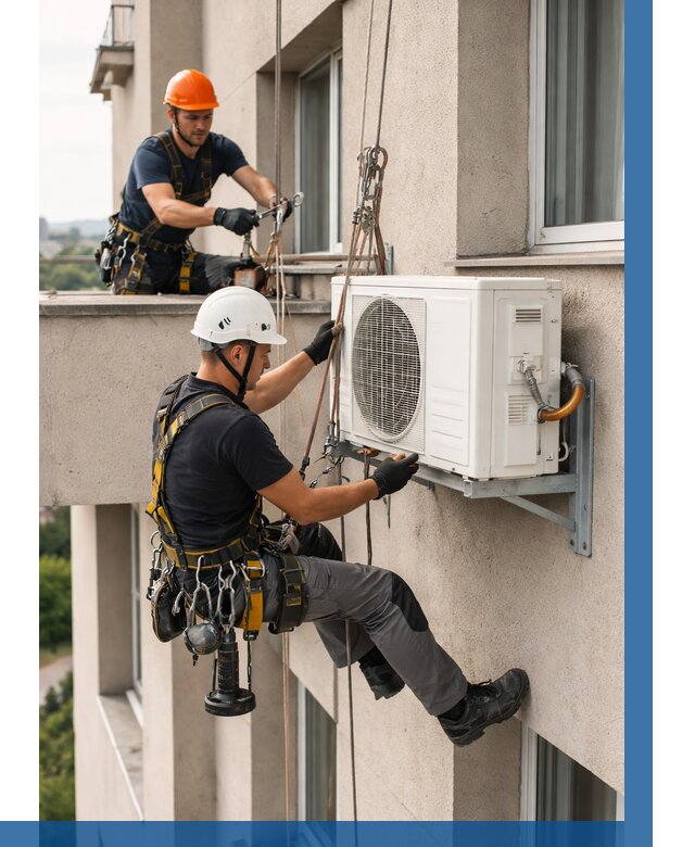 Монтаж внешнего блока кондиционера в Курске от 6776 р. | ВЫСОТНИК-Кус