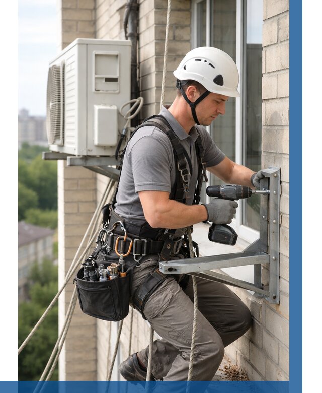 Установка кронштейнов кондиционера в Курске от 3648 р. | ВЫСОТНИК-Кус