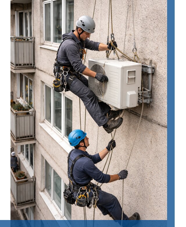 Перенос внешнего блока кондиционера в Курске от 9382 р.| ВЫСОТНИК-Кус