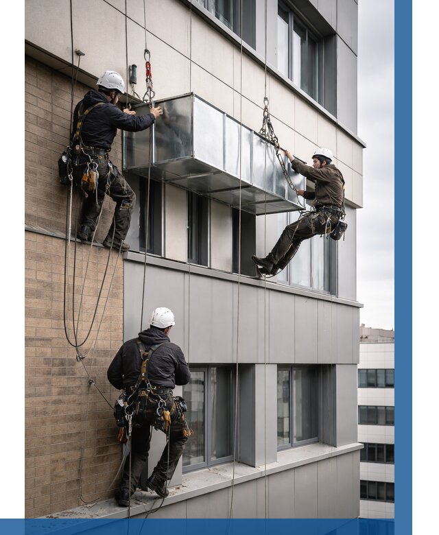 Монтаж воздуховодов на фасаде в Курске от 1564 р. | ВЫСОТНИК-Кус