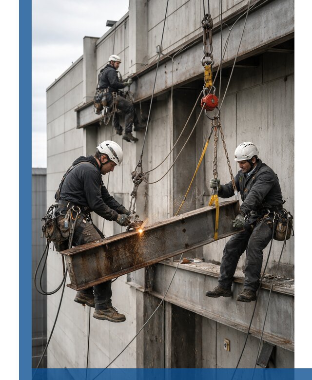 Демонтаж металлоконструкций на высоте в Курске под ключ