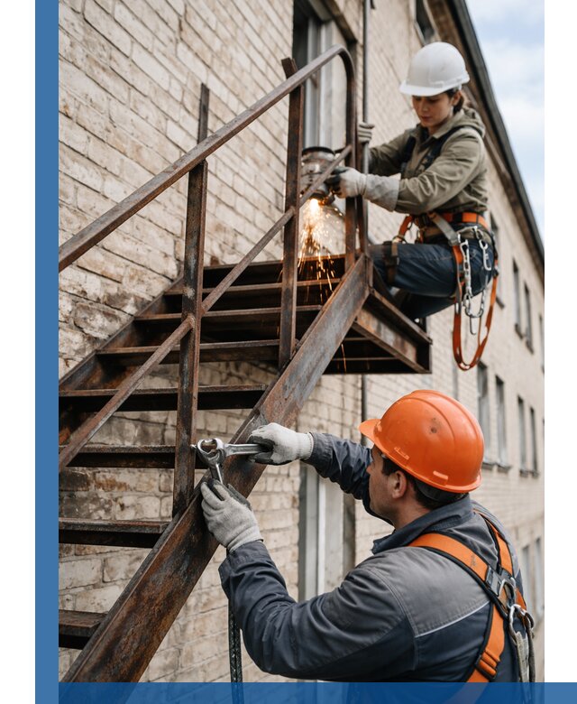 Ремонт и восстановление пожарных лестниц с выездом в Курске