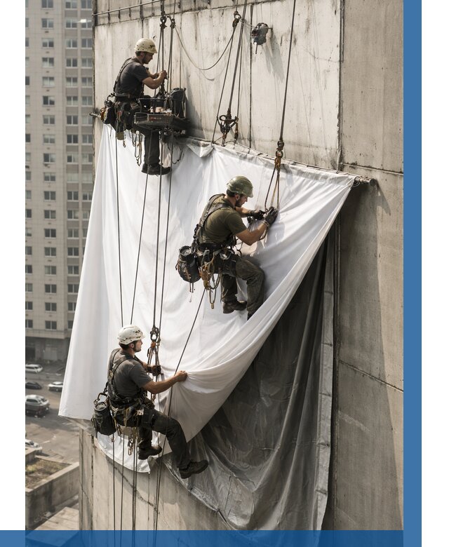 Замена баннерного полотна в Курске от 6776 р. | ВЫСОТНИК-Кус—заказать