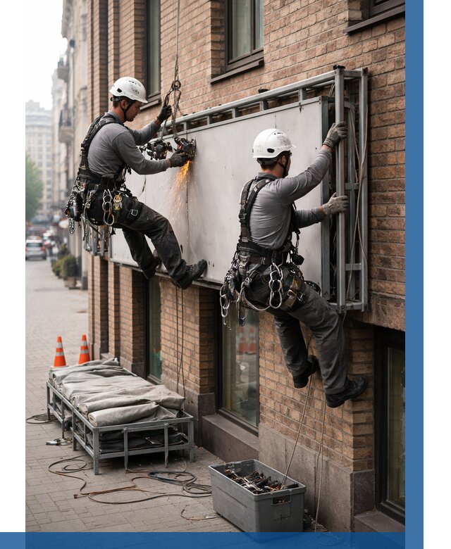 Демонтаж рекламной вывески в Курске от 6776 р. | ВЫСОТНИК-Кус