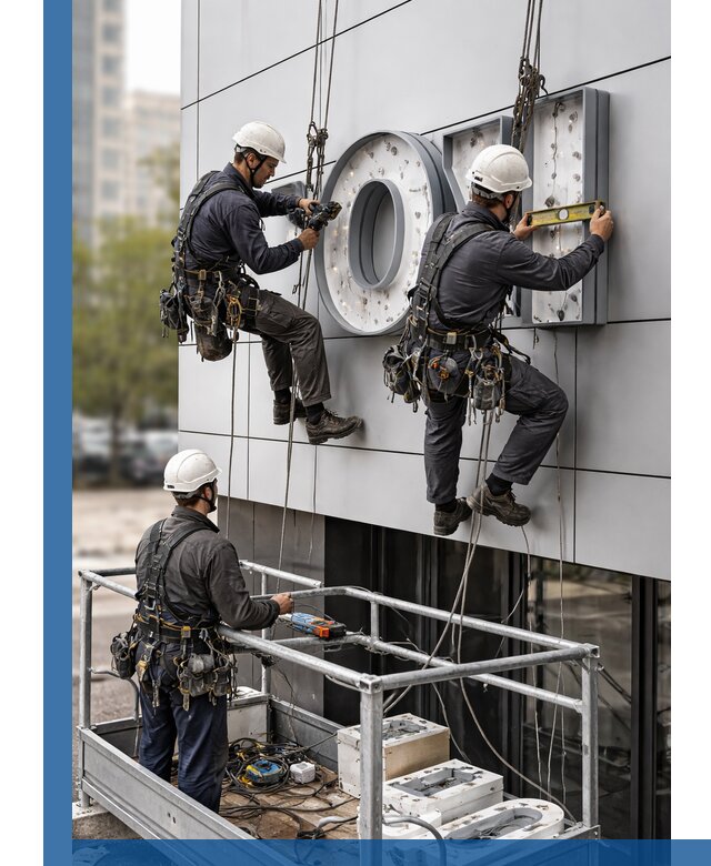 Профессиональный монтаж световых букв в Курске под ключ