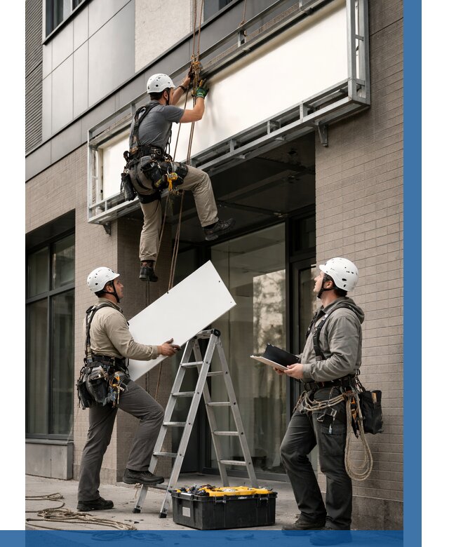 Монтаж светового короба в Курске от 6776 р. | ВЫСОТНИК-Кус