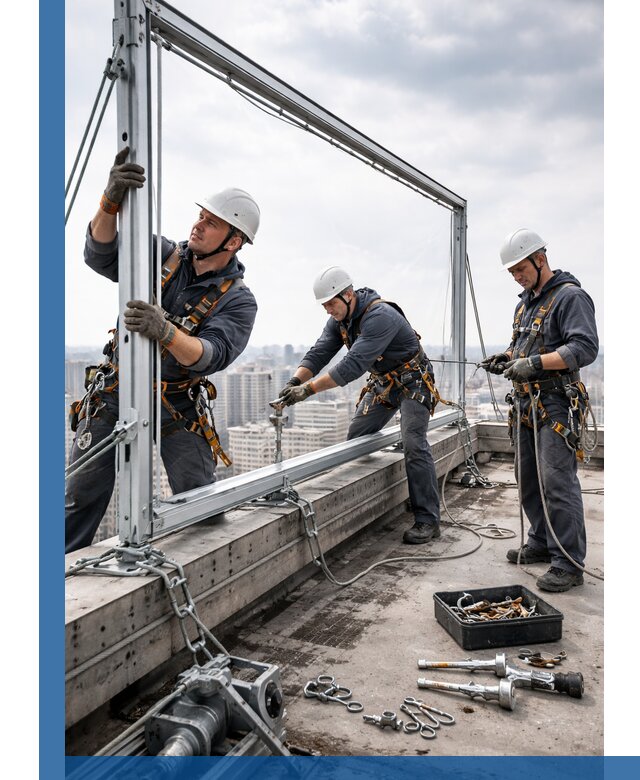 Монтаж крышных рекламных конструкций под ключ в Курске