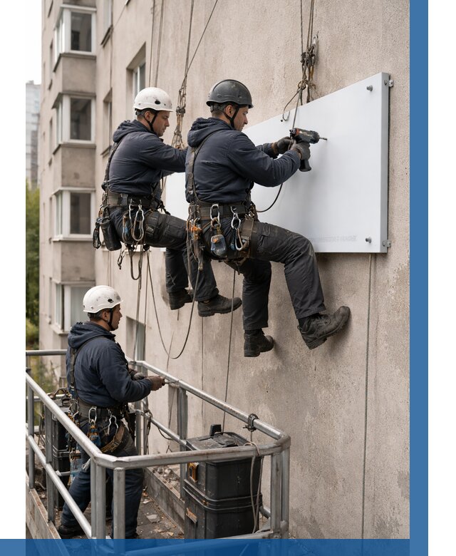 Монтаж табличек и указателей в Курске от 3648 р. | ВЫСОТНИК-Кус