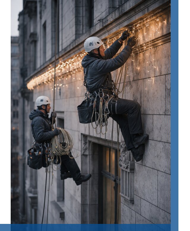 Монтаж новогодней иллюминации в Курске от 8860 р. | ВЫСОТНИК-Кус