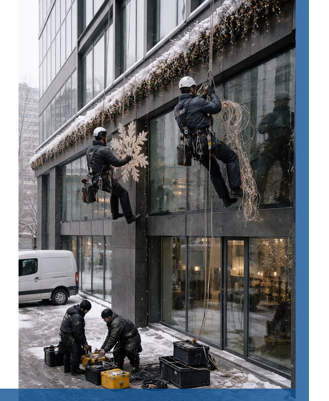 Демонтаж новогоднего оформления в Курске от 5733 р. | ВЫСОТНИК-Кус