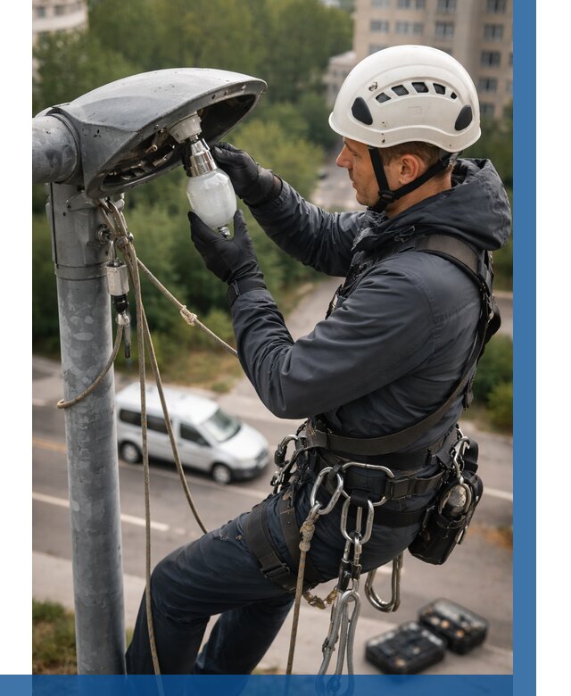 Замена ламп на высоте в Курске от 2606 р. | ВЫСОТНИК-Кус